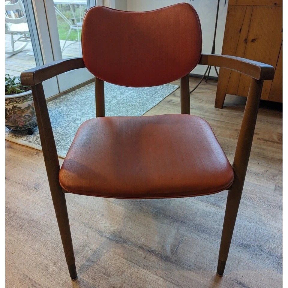 Sillón MCM Shelby Williams Mid Century moderno acento vinilo años 60 vintage Foto 2 de 4