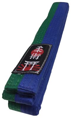Ju-Jutsu / Jiu-Jitsu Budogürtel Gürtel grün-blau halb / halb