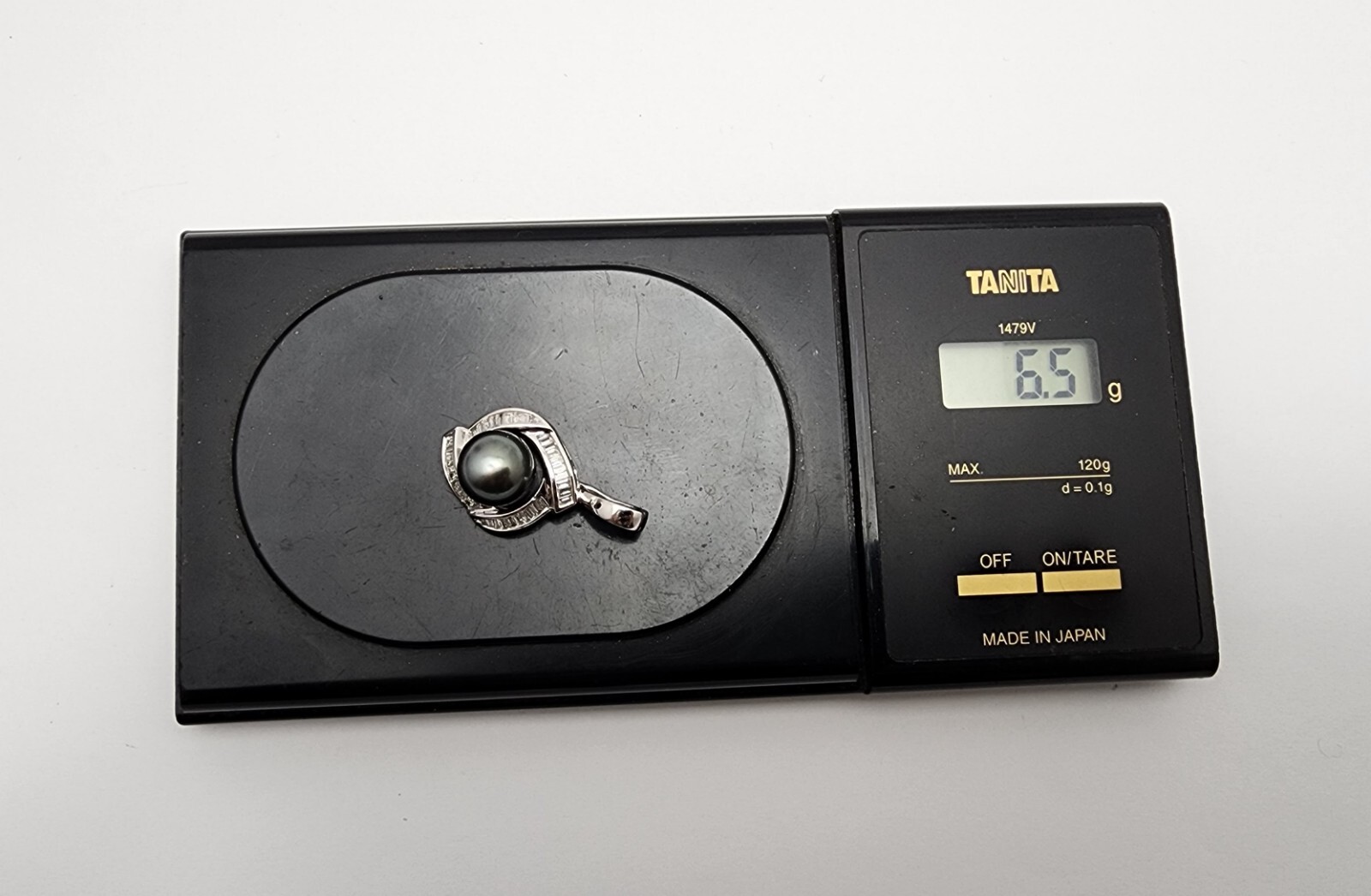 Unique 14K Solid White Gold Drop Dangle Tahitian … - image 16