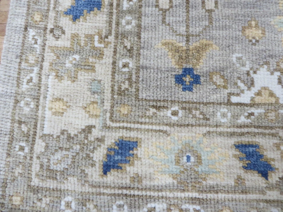 4 x 6 Hand Knotted Light Gray Modern Oushak Oriental Rug G13139 - Image 2 of 4