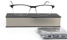 LINDBERG Eyeglasses Model 9811 53-16 135 P10 Black Silver Strip Titanium Squa...