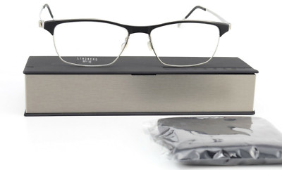 LINDBERG Brille Modell 9811 53-16 135 P10 Black Silver Strip Titanium Square DK