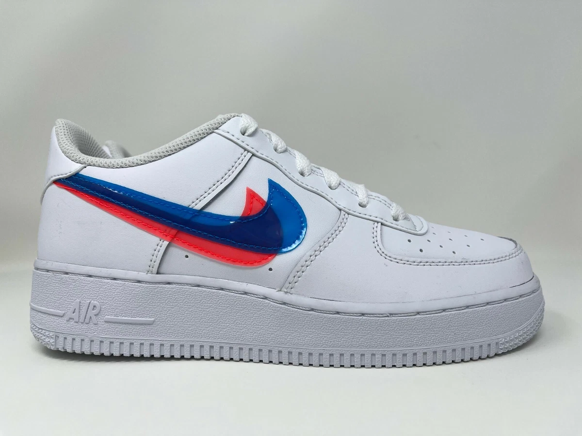  Nike Air Force 1 Lv8 Ksa Gs (White/Blue Hero-Bright Crimson |  Basketball