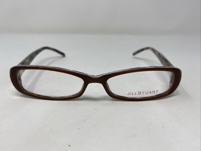 Jill Stuart JS152-1 50-15-135 Brown Cream Swirl Full Rim Eyeglasses Frame FE80