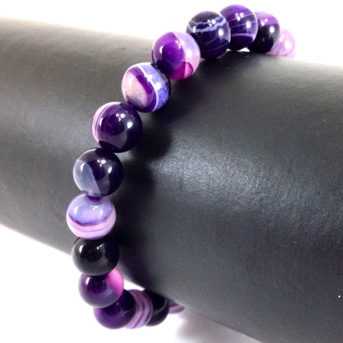 8 mm Perlen Handarbeit Natur Edelstein Balance Armband Rund Heilung Schön 7,5" - Bild 9 von 114