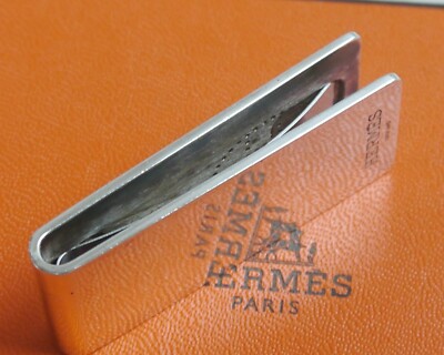 Authentic HERMES Money clip Evelyn Sterling Silver #8351 | eBay