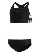 Adidas Women's 3 Stripes Bikini 2 Pieces Black & White UK 30"