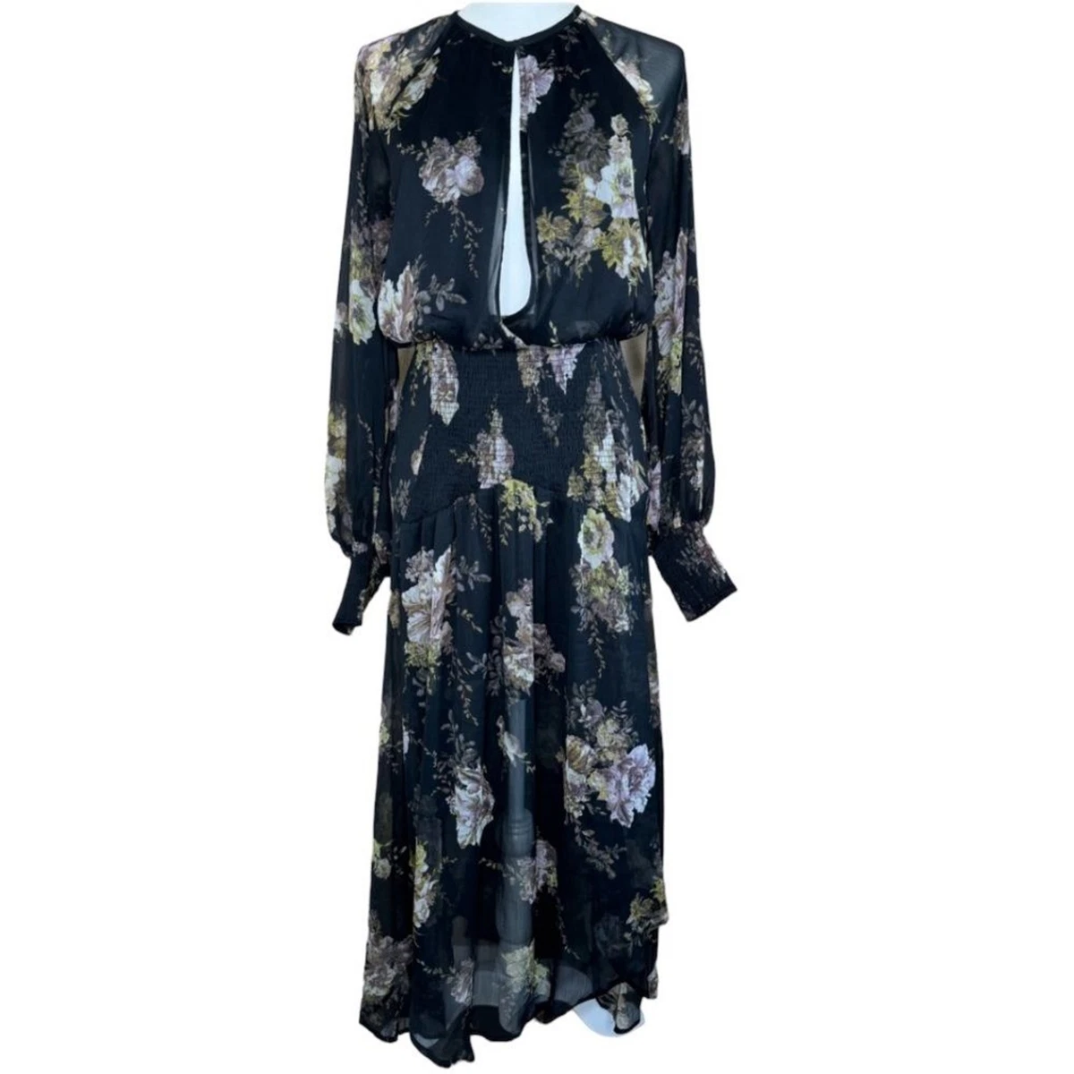 adrianna papell sequin embroidered sheath dress Rent ASOS DESIGN Embroidered Satin Midi Dress With Frill Waist In Navy main image 0