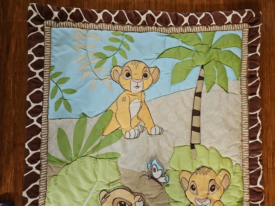 Disney Rey León Simba Nala Edredón Cuna Manta Ropa de Cama 30 X 40” Reversible Foto 2 de 4
