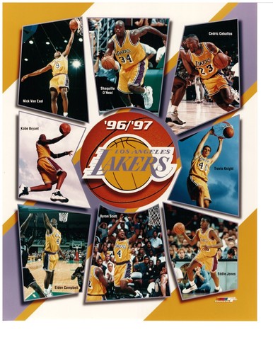 1996-1997 Los Angeles Lakers Championship Composite ~ Bryant~ 8" x 10" Photo - Picture 2 of 3