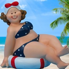 dicke erotische Badenixe DEKOFIGUR dicke maritime Dame dicke Nana Rubens-Lady ❤❤