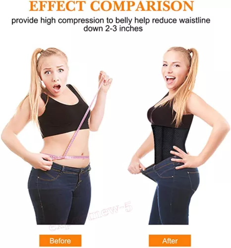 WAIST TRAINER CORSET Breathable Tummy Girdles Belt Sport Body Shaper Control UK - Picture 10 of 12