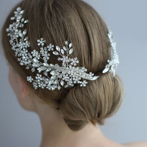 20 X 9cm Handmade Flower Wedding Bridal Head Pieces Hair Clip