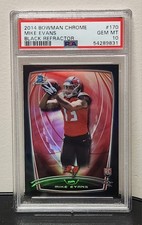 POP 20 2014 Bowman Chrome Mike Evans PSA 10 Black Refractor /299 RC #170 POP 20