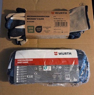 2×Würth Pakete Größe 10 Ecoline+MultiFit Nitril  Arbeitshandschuhe-Montage Ect