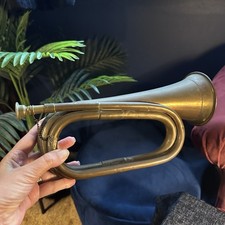 Vintage indisches Kupfer Messing Milit&auml;rstil Horn Kettenmundst&uuml;ck