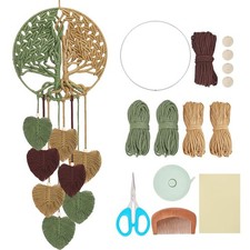 DIY Macrame Kit for Adults Beginners Handmade Leaves Tree of Life DIY Boho Ma...
