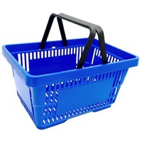VK022= 5 EinkaufsköRbe Blau Mit 2 Griffe Einkaufskorb Tragekorb Top Verkaufskorb