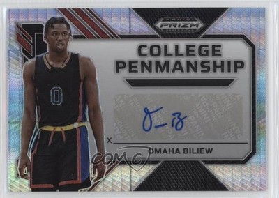 2023-24 Panini Prizm Draft Picks College Penmanship Hyper Omaha Biliew Auto 0v2h