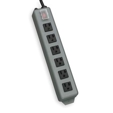 TRIPP LITE UL620-15 Outlet Strip,6 Outlet,20A,12-1/2" L,Gry 2KGD7