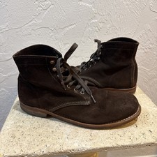 Botas Wolverine 1000 Mile Para Hombre 11 D Marrón Gamuza Con Cordones Hechas en EE. UU.