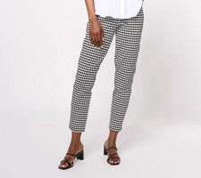 SusanGraver Weekend Premium Stretch Ava Slim Ankle Pants,Houndstoo Reg. 5X A6057