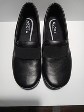 Klogs Footwear Bari Black Leather Slip Resistance Work Comfort Clogs Sz 7M