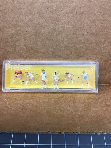 Figuras Preiser escala HO #0078: (6) jugadores de tenis hombres/mujeres nuevas C-6 | Zustand: New