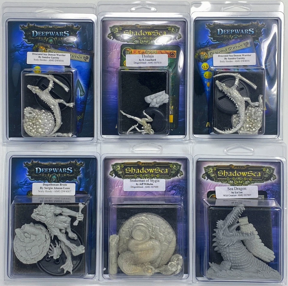 Antimatter Games ShadowSea & DeepWars Lot - 6 Resin & Metal Miniatures - Image 2 of 4
