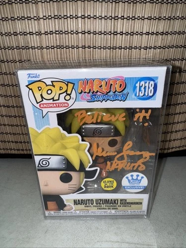 Naruto Uzumaki #1318 Funko Pop! Signed & Quote Maile Flanagan Glows W/Protector