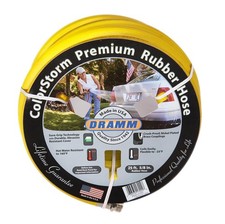 ColorStorm Rubber Garden Hose 5/8"x50", No Kink, Leak Proof, USA Made, 518 PSI