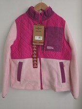 Eddie Bauer Girls Pink Polar Fleece Full Zip Jacket Size Medium 7/8 NWT