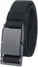 Mens Stretch Belt Quick Release Magnetic Buckle Elastic Golf Work 1.34"