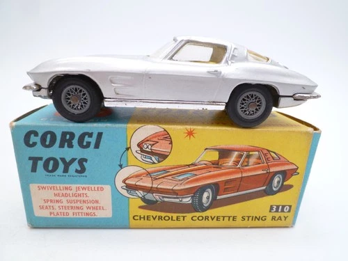 VINTAGE CORGI TOYS 310 CHEVROLET CORVETTE STINGRAY IN ORIGINAL BOX 1963-67