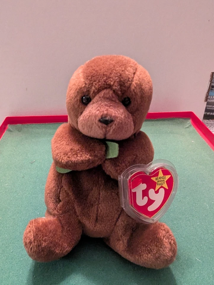 Ty Beanie Baby Babies Seaweed The Otter With Original Tags RARE Tag Error  - Image 2 of 4