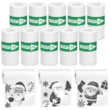 10 Rolls Mini Thermal Printer Sticker Paper, 57 X 25mm Self-Adhesive Thermal ...