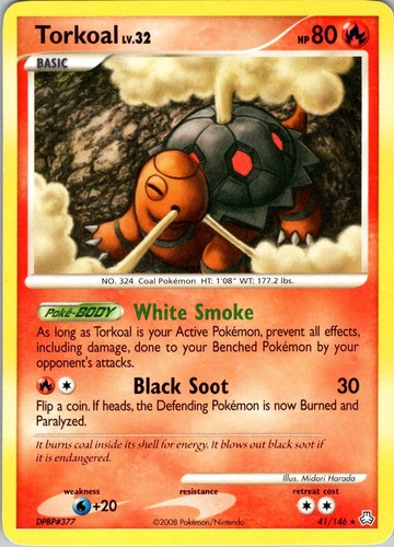 Torkoal 41/146 Rare Legends Awakened Pokemon Lightly Played