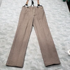 WAH Maker Frontier Clothing Pants Mens 34 Gray Pockets Buckle Back Stright Leg