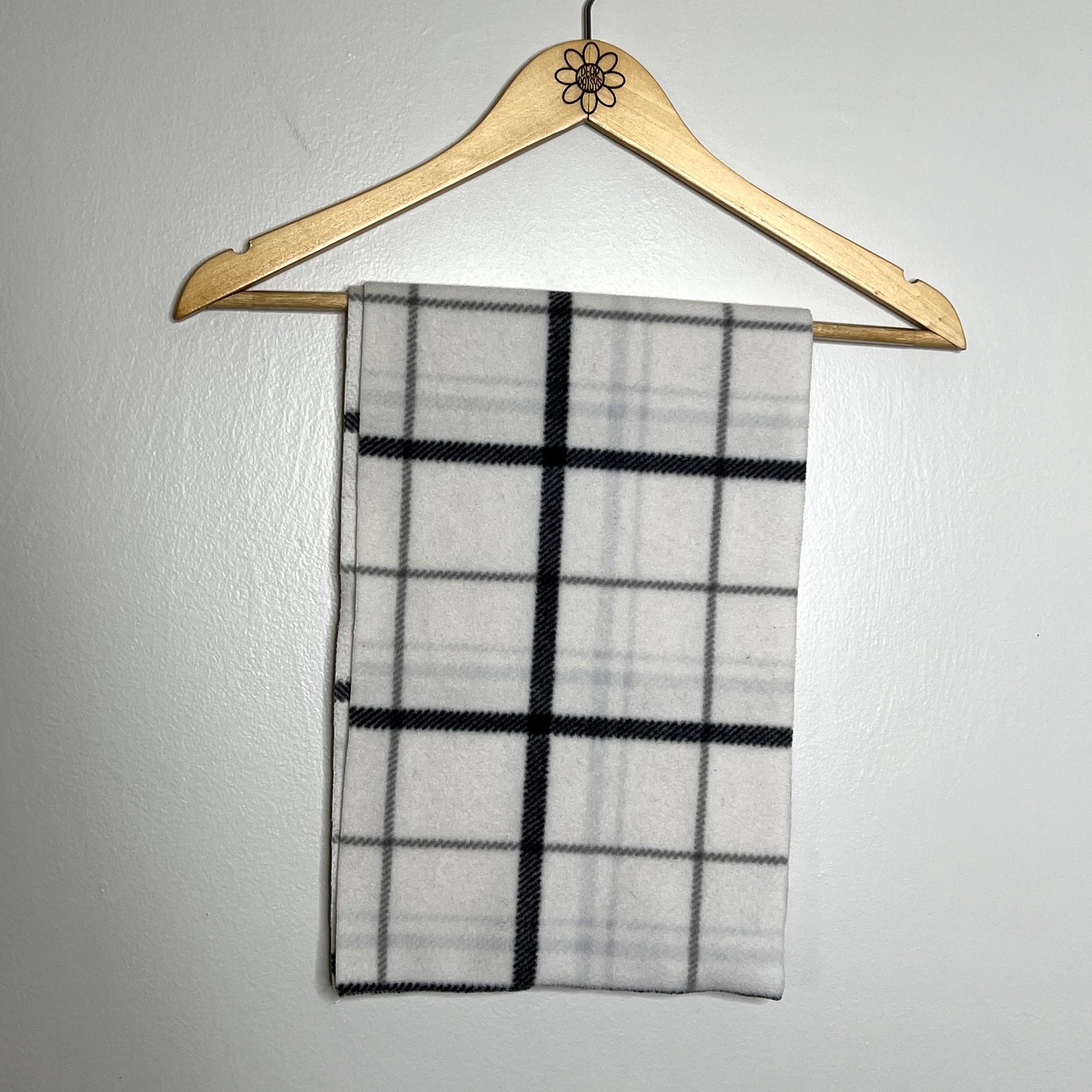 Old Navy White Plaid Patterned Infinity Scarf - image 2