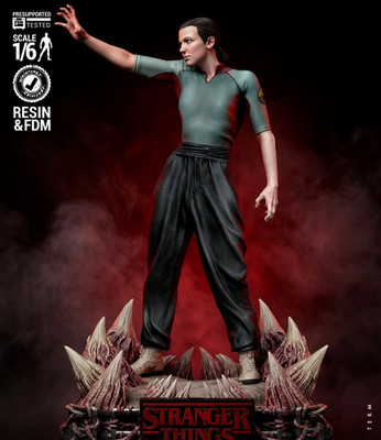 Eleven Stranger Things 1:6 Resin Skulptur 3D 16K gedruckt Figur von Wicked