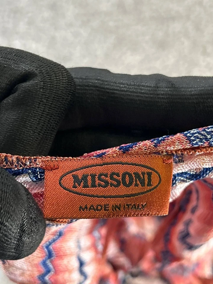 Roupa de dormir feminina Missoni malha cropped azul rosa média - Imagem 3 de 4