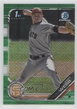 2019 Bowman Chrome Prospects Mega Box Green Mojo Refractor 37/99 Logan Webb 0b0