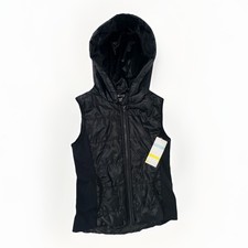 Zella Puffer Vest Girl Medium 8 10 Hood Zip Pocket Sleeveless Jacket Quilt NWT