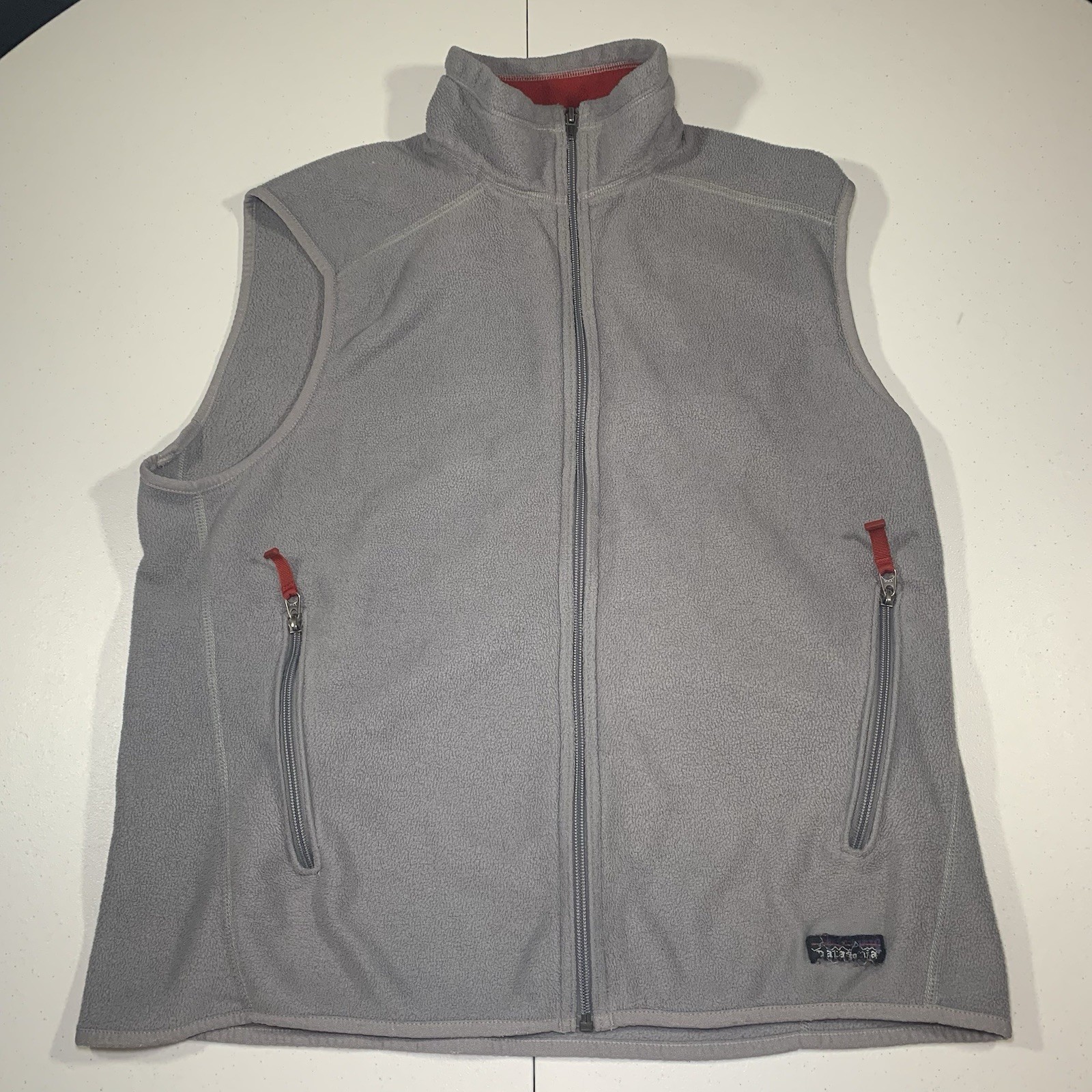Vintage Patagonia Synchilla Mens Gray Fleece Full Zip Vest Size Small/Medium