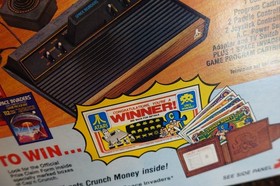 Vintage Atari 2600 Cap'n Crunch Computer Video Game Console PRIZE WINNING TICKET
