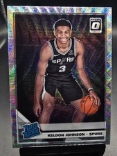 2019-20 Donruss Optic #186 Keldon Johnson Silver Wave Prizm - San Antonio Spurs
