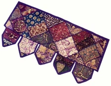 Indian Cotton Door Hanging Toran Vintage Patchwork Boho Embroidered Home Décor