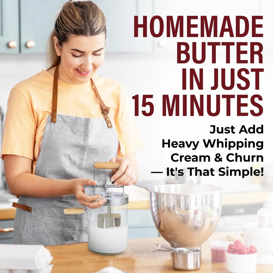 Dazey Butter Churner - Cheese Cloth Butter Paddles Recipe Book INCLUDED- Hand... - Image 2 of 4