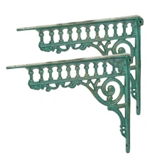 Sungmor Cast Iron Brackets, Wall Mounted Vintage Floating Shlef Support Brackets