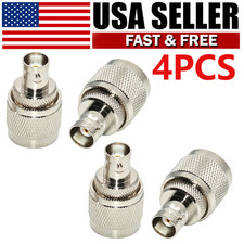 4PCS BNC Female to UHF Male Coax Cable Connector For PL-259 RF Adapter